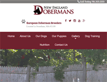 Tablet Screenshot of newenglanddobermans.com